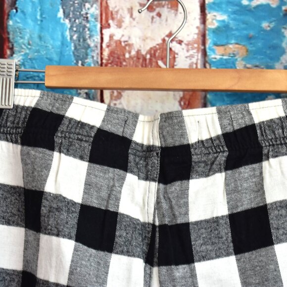 Men's Old Navy Straight Flannel Pajama Sleep Pants XXLARGE Black Buffalo Plaid - Picture 8 of 10